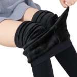 Winter Leggings Women High Waist Thick Velvet Keep Warm Legings Solid All-Match Sexy Leging Push Up High Elastic Jeggings Female 1
