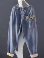 Women Casual Boyfriend Jeans New Arrival 2022 Fashion Vintage Style Streetwear All-match Loose Female Denim Harem Pants D224 2