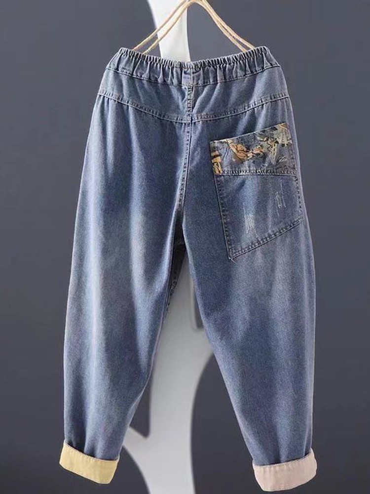 Women Casual Boyfriend Jeans New Arrival 2022 Fashion Vintage Style Streetwear All-match Loose Female Denim Harem Pants D224 2