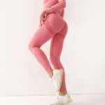 Leggings High Waist Elastic Solid Yoga Leggings Gym Trainning Joggings Pants Female 5