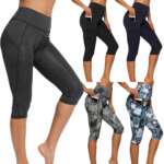 Woman Tights Casual Cropped Female Leggings For Fitness Women Yoga Pants with Side Pockets 1