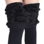 Winter Leggings Women High Waist Thick Velvet Keep Warm Legings Solid All-Match Sexy Leging Push Up High Elastic Jeggings Female 2