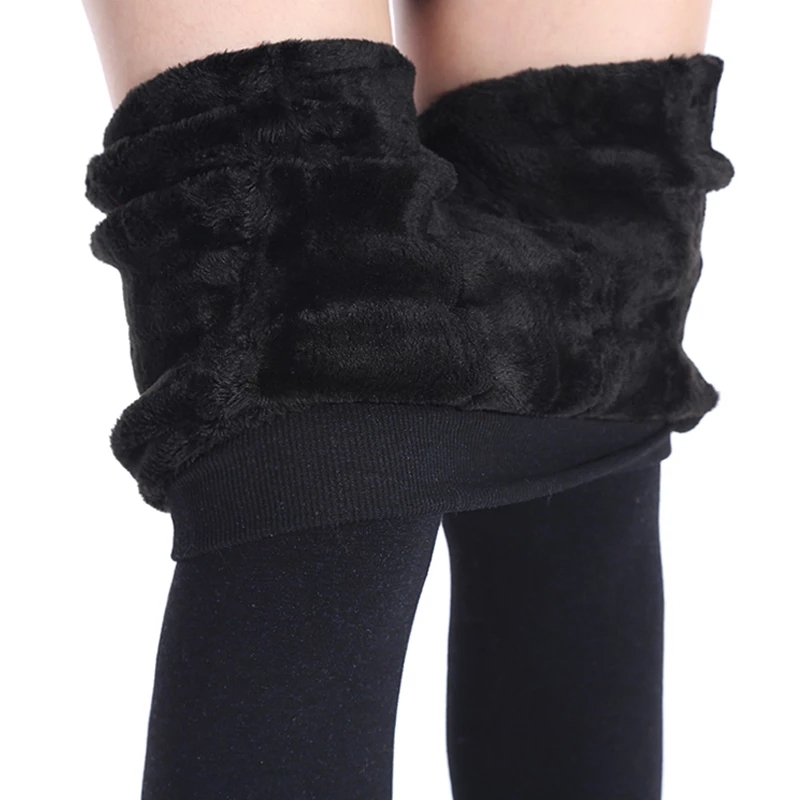 Winter Leggings Women High Waist Thick Velvet Keep Warm Legings Solid All-Match Sexy Leging Push Up High Elastic Jeggings Female 2
