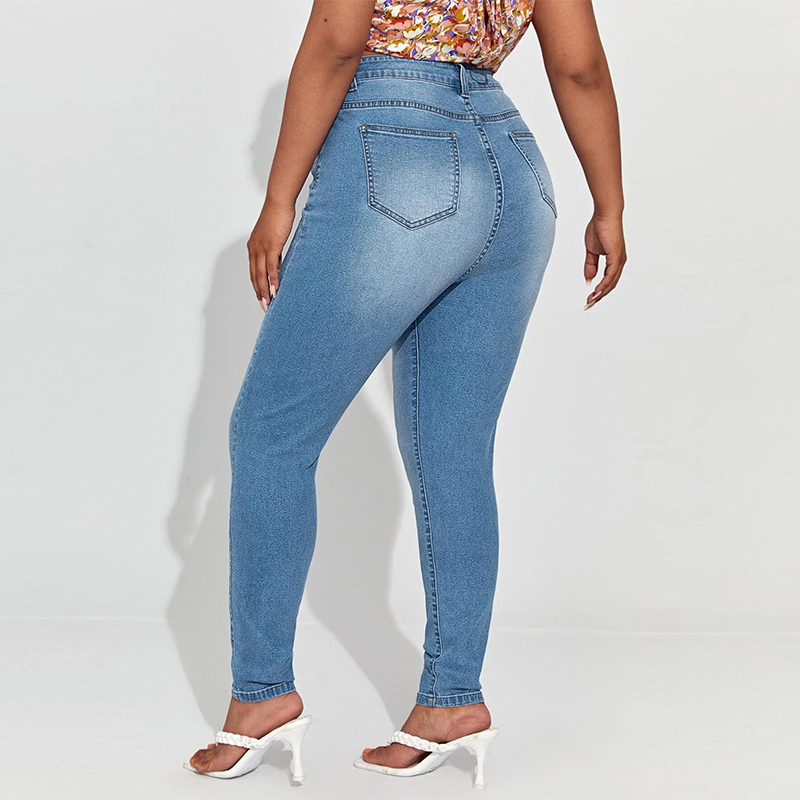 Jeans For Women High Waist Stretch Denim Trousers Mom Jeans Pencil Pants Casual Comfort Trousers Oversize 2