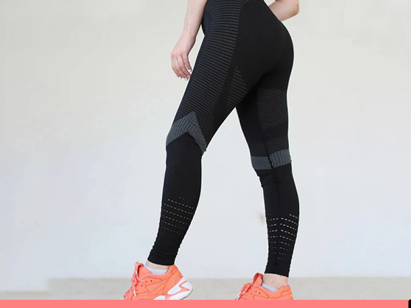 Fitness Leggings Women Sexy Seamless Leggings Hollow Printed Workout Pants Push Up Slim Elasticity 1