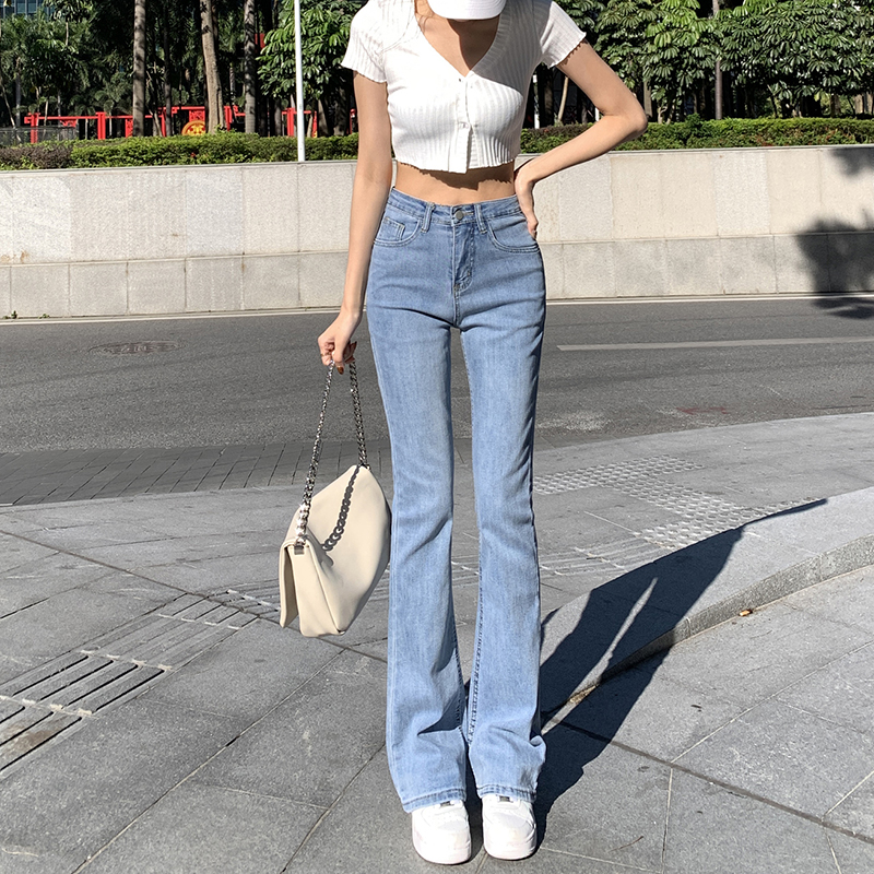 ZOENOVA Flare Jeans Low Waist Loose Comfortable Jeans For Women Pants 2022 Elastic Fashion Boyfriend Style Denim Pant Trousers 3