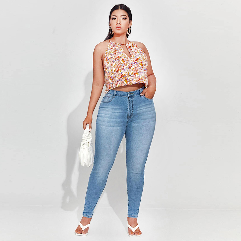 Jeans For Women High Waist Stretch Denim Trousers Mom Jeans Pencil Pants Casual Comfort Trousers Oversize 3