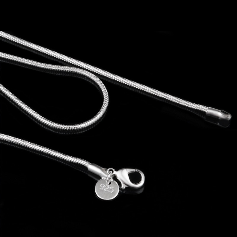 1MM 2MM silver plated smooth Snake 