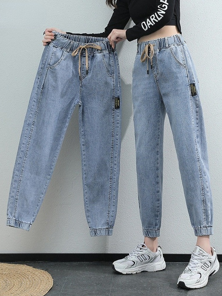 2022 Harem Pants Vintage High Waist Jeans Woman Women's Jeans Ankle Length Mom Jeans Cowboy Denim Pants jeans for women jeans 2