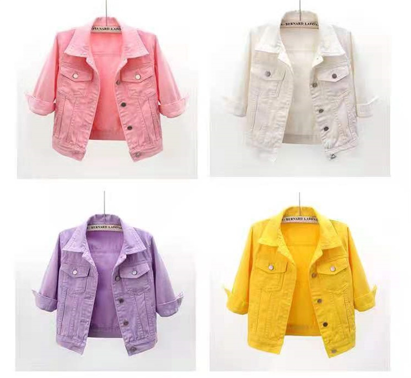 Women Denim Jacket Candy Color Casual Short Denim Coat Famale Jeans Jackets Outerwear Casaco Jaqueta Feminina 8