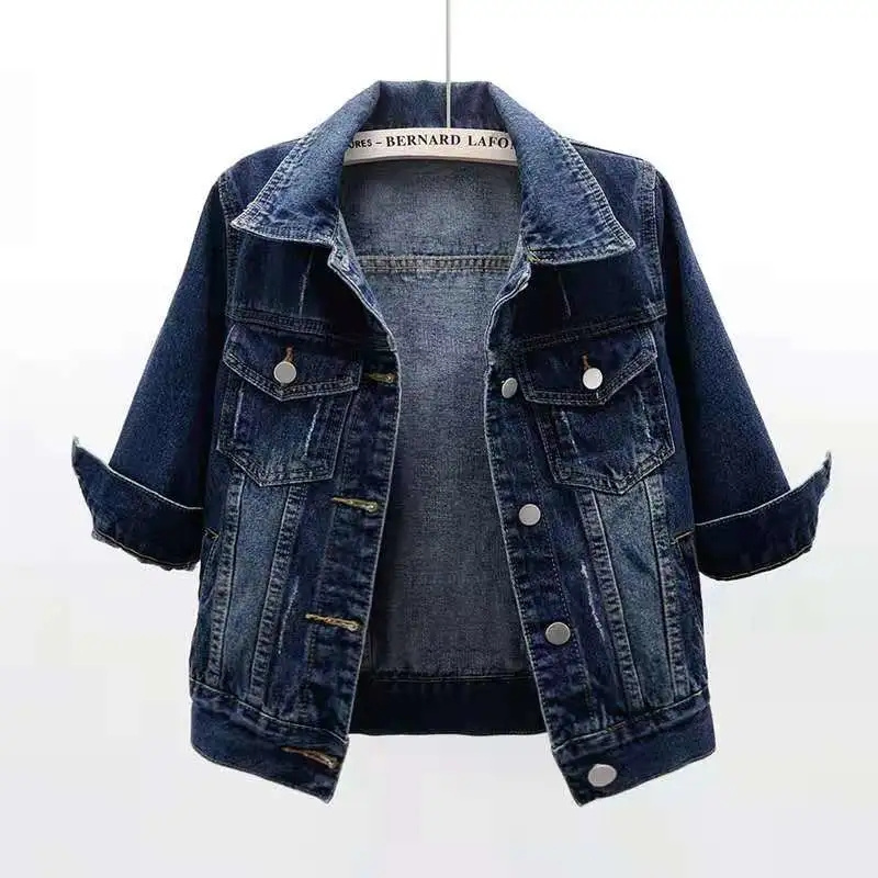 Women Denim Jacket Candy Color Casual Short Denim Coat Famale Jeans Jackets Outerwear Casaco Jaqueta Feminina 6
