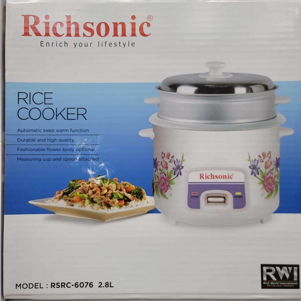 Richsonic Rice cooker 2.8L jefmaz.lk